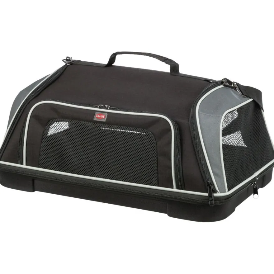 TRIXIE Airline Tasche Boarding, schwarz/grau | 55 × 23 × 40 cm