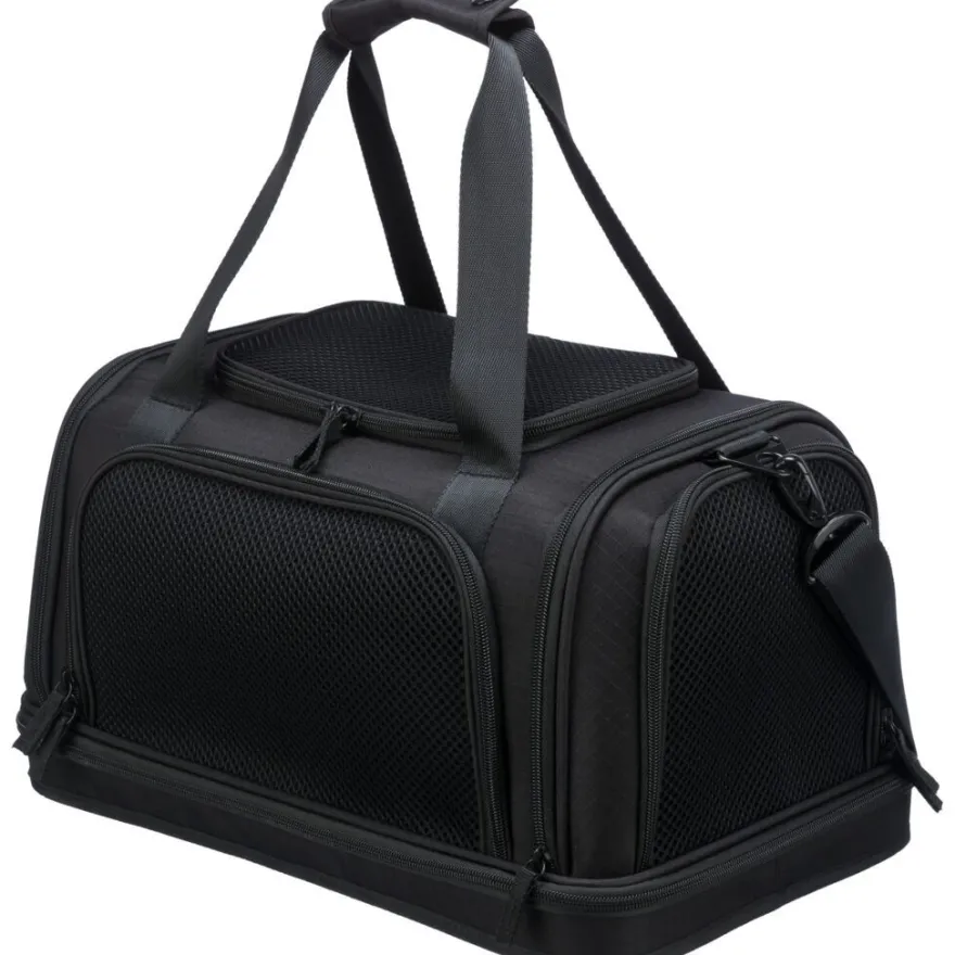 TRIXIE Airline Tasche Plane, schwarz | 28 x 25 x 44 cm