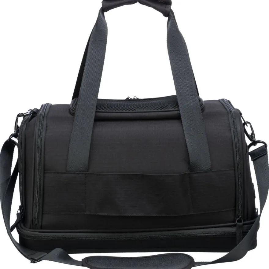 TRIXIE Airline Tasche Plane, schwarz | 28 x 25 x 44 cm
