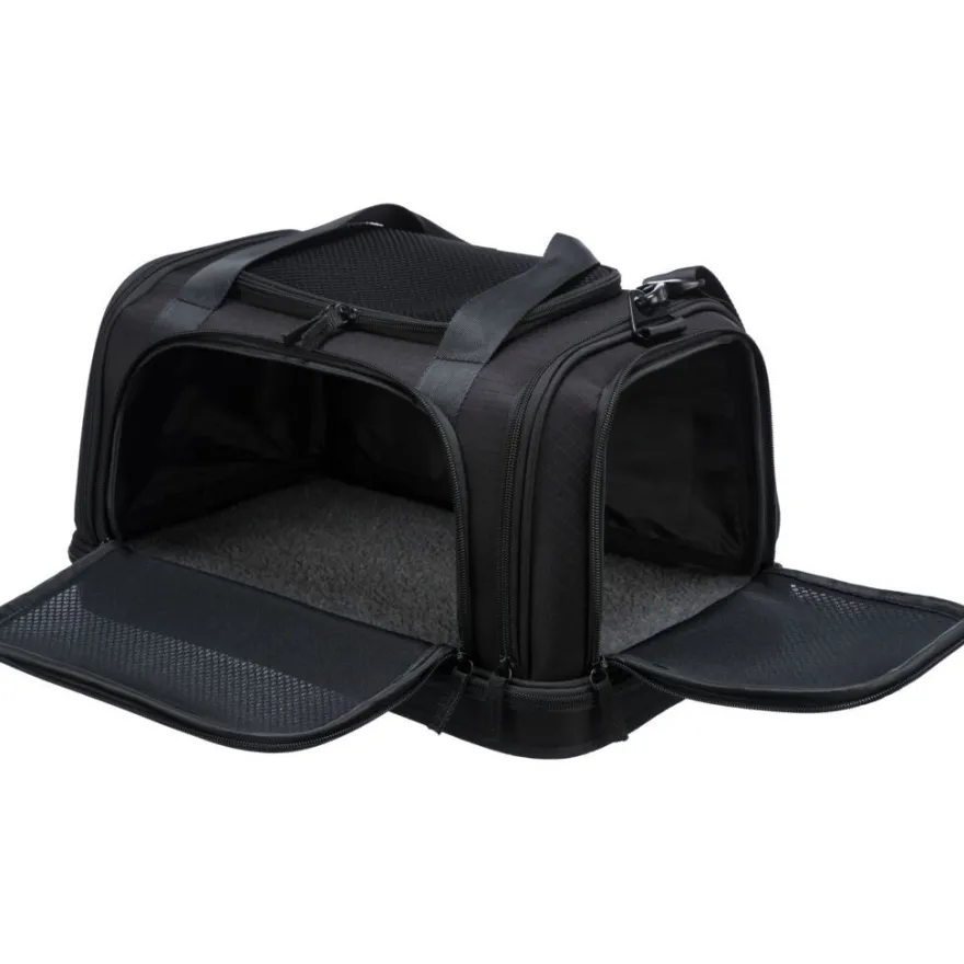 TRIXIE Airline Tasche Plane, schwarz | 28 x 25 x 44 cm