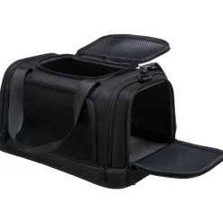 TRIXIE Airline Tasche Plane, schwarz | 28 x 25 x 44 cm