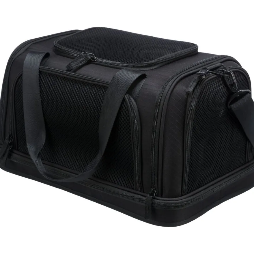 TRIXIE Airline Tasche Plane, schwarz | 28 x 25 x 44 cm