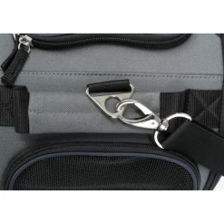 TRIXIE Airline Tasche Wings, grau/blau | 28 x 23 x 46 cm