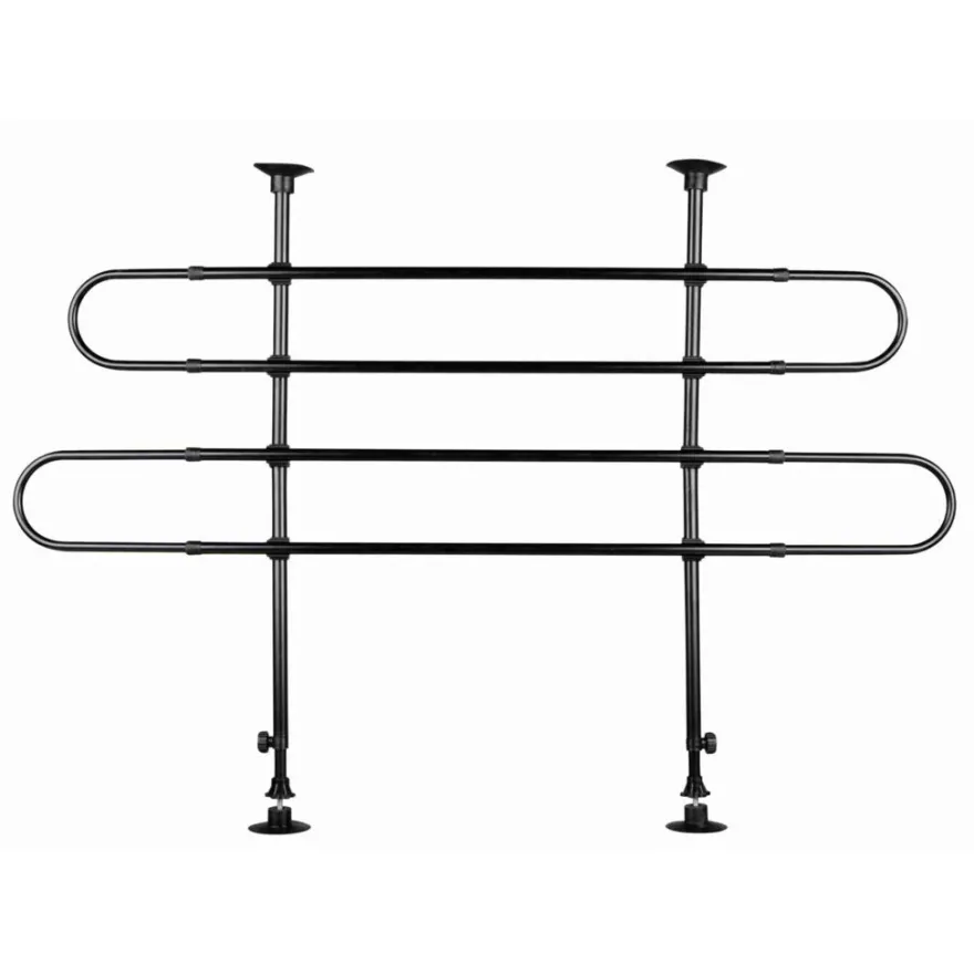 TRIXIE Auto-Gitter, gewinkelt, schwarz | Breite: 85–140 cm Höhe: 75–110 cm