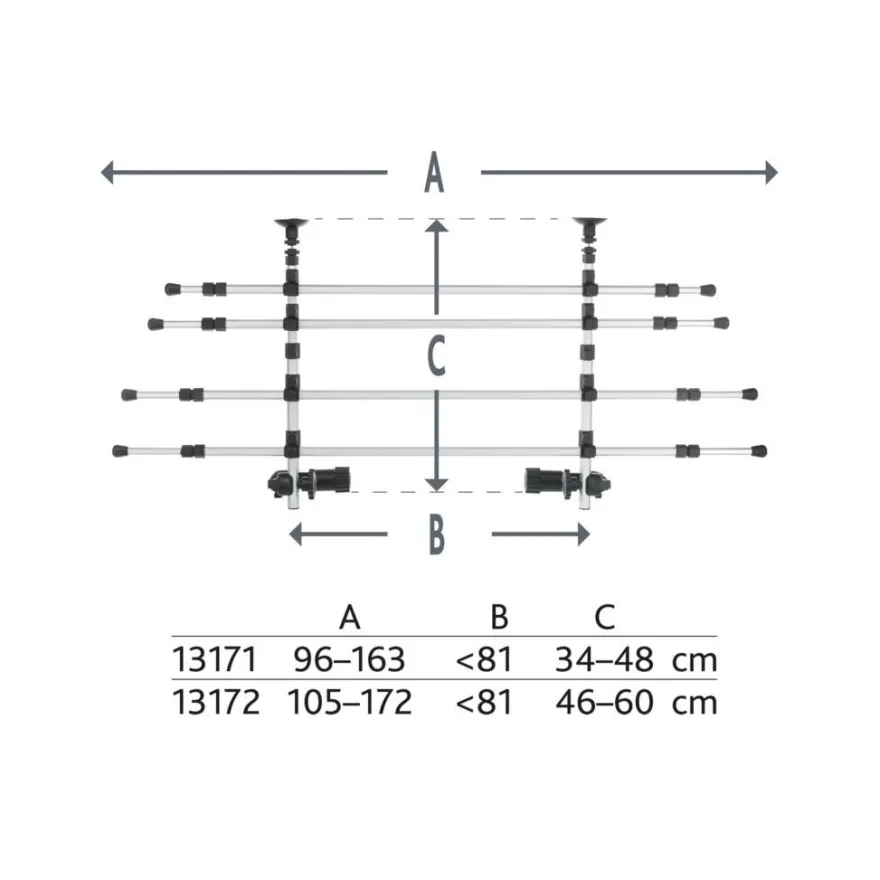 TRIXIE Auto-Gitter, mit Kopfstützenfixierung, silber/schwarz | Breite: 96–163 cm Höhe: 34–48 cm