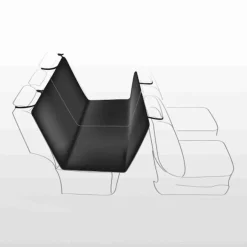TRIXIE Auto-Schondecke, mit Seitenteilen, teilbar, schwarz | 1.50 x 1.35 m