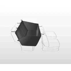 TRIXIE Auto-Schondecke, mit Seitenteilen, teilbar, schwarz | 1.50 x 1.35 m