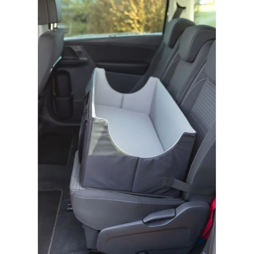 TRIXIE Autositz, doppelt, schwarz/grau | 80 x 28 x 39 cm