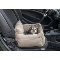 TRIXIE Autositz für kleine Hunde, Cord-Optik, taupe | 55 × 30 × 50 cm