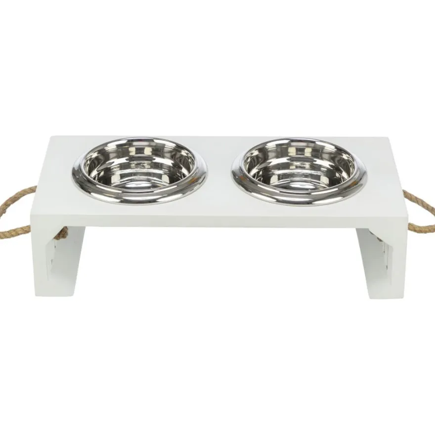 TRIXIE Be Nordic Napf-Set, MDF/Edelstahl | 2 x 0.4 l