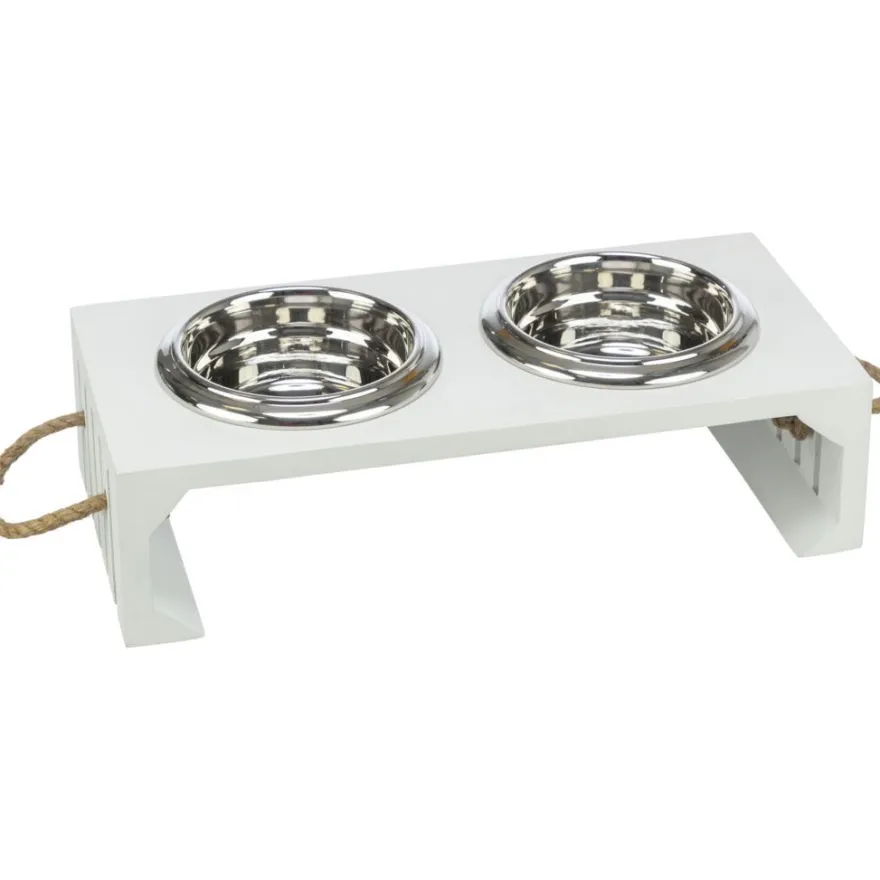 TRIXIE Be Nordic Napf-Set, MDF/Edelstahl | 2 x 0.4 l