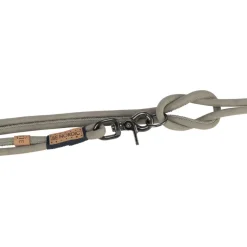 TRIXIE BE NORDIC V-Leine, Leder, grau | Leder. XS-L: 2 m/ø 8 mm