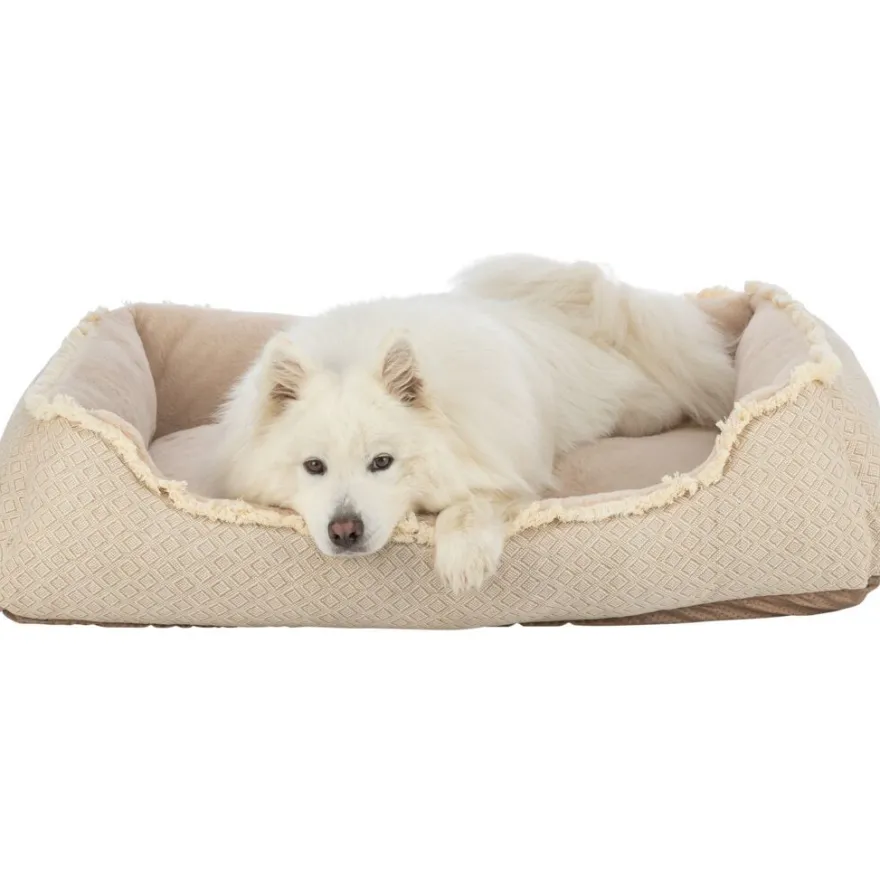 TRIXIE Bett Boho, eckig, beige | 60 × 50 cm