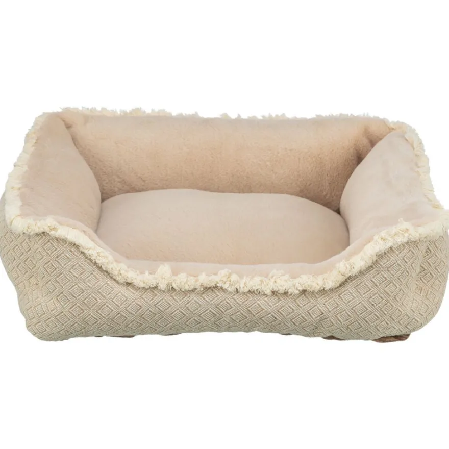TRIXIE Bett Boho, eckig, beige | 60 × 50 cm