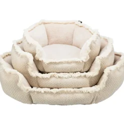 TRIXIE Bett Boho, oval, beige | 50 x 50 cm