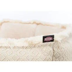 TRIXIE Bett Boho, oval, beige | 50 x 50 cm