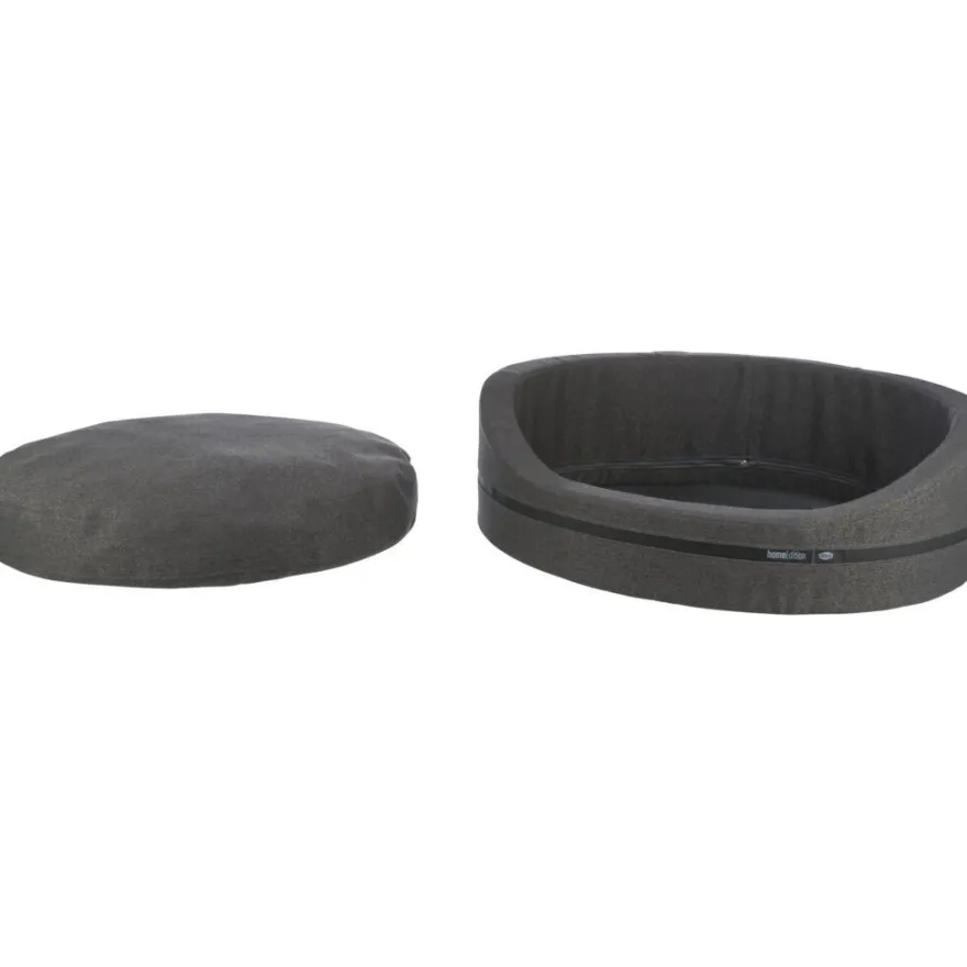 TRIXIE Bett CityStyle, oval, dunkelgrau | 65 x 55 cm