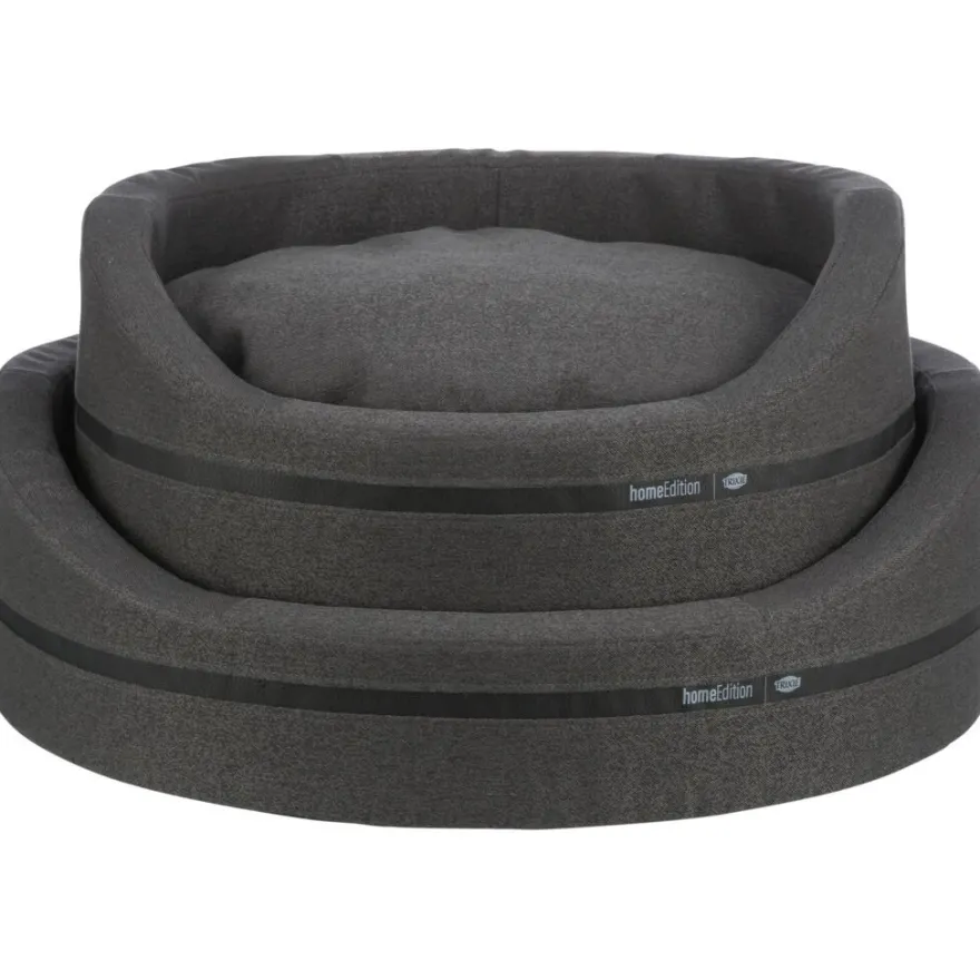 TRIXIE Bett CityStyle, oval, dunkelgrau | 65 x 55 cm