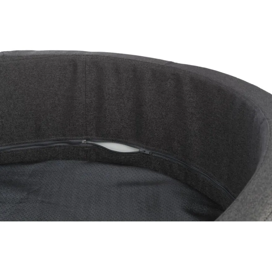TRIXIE Bett CityStyle, oval, dunkelgrau | 65 x 55 cm