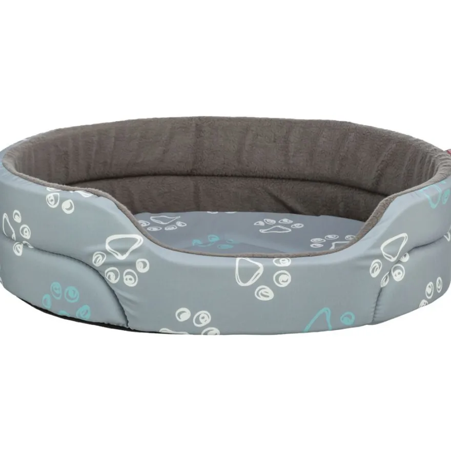 TRIXIE Bett Jimmy, oval, hellgrau/dunkelgrau | 45 × 35 cm