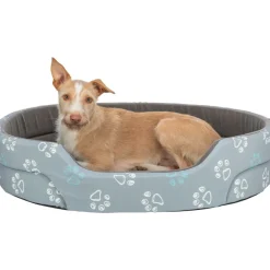 TRIXIE Bett Jimmy, oval, hellgrau/dunkelgrau | 45 × 35 cm