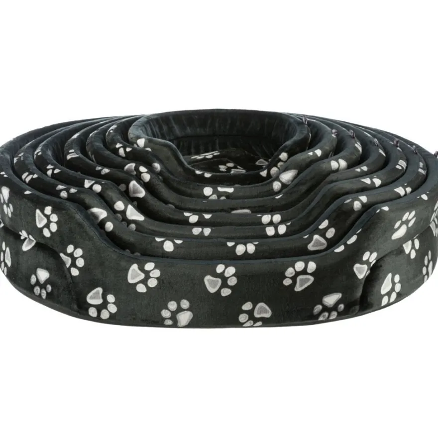 TRIXIE Bett Jimmy, oval, schwarz | 110 x 95 cm