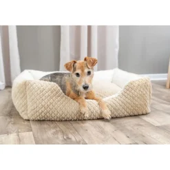 TRIXIE Bett Kaline Mio, eckig, braun/creme | 50 × 40 cm