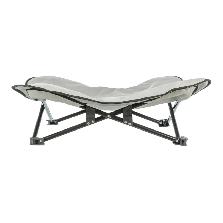 TRIXIE Camping-Bett für Hunde, dunkelgrau/schwarz | 69 x 20 x 69 cm