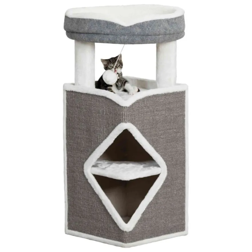 TRIXIE Cat Tower Arma, grau/weiß | 98 cm