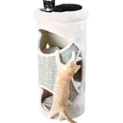 TRIXIE Cat Tower Gracia, lichtgrau/grau-meliert | 85 cm