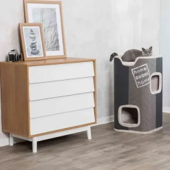 TRIXIE Cat Tower Jorge, anthrazit/lichtgrau/grau | 78 cm