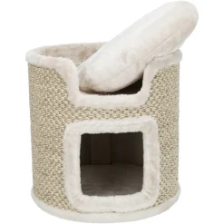 TRIXIE Cat Tower Ria, lichtgrau/natur | 37 cm