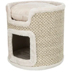 TRIXIE Cat Tower Ria, lichtgrau/natur | 37 cm