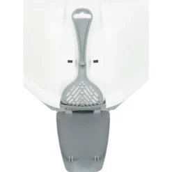TRIXIE Ecktoilette Maro, mit Haube, hellgrau/granit | 60 x 43 x 52 cm