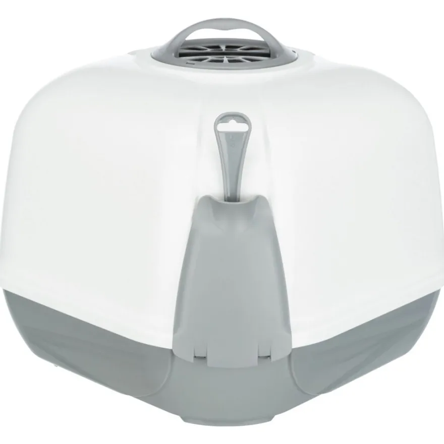 TRIXIE Ecktoilette Maro, mit Haube, hellgrau/granit | 60 x 43 x 52 cm