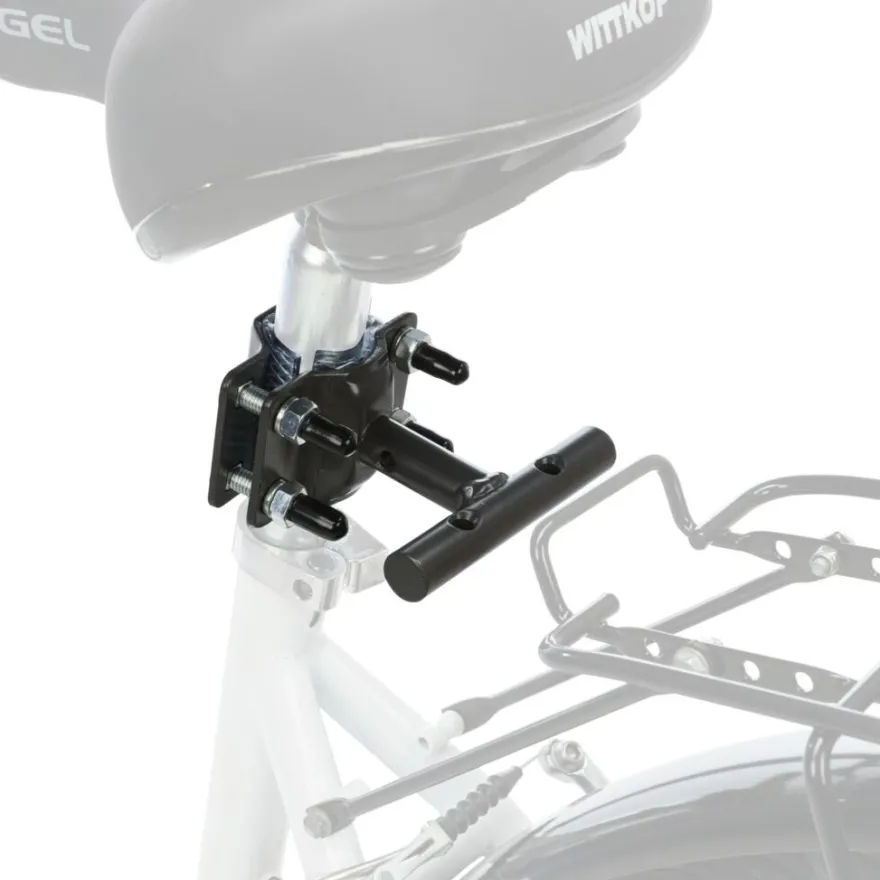TRIXIE Ersatzhalter für Sattelstange für Biker-Set Fahrradhalterung für Hunde, grafit