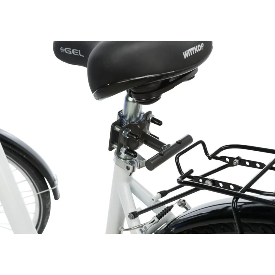 TRIXIE Ersatzhalter für Sattelstange für Biker-Set Fahrradhalterung für Hunde, grafit