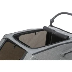 TRIXIE Fahrrad-Anhänger, grau/salbei | M: 50 x 72 x 87/138 cm