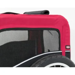 TRIXIE Fahrrad-Anhänger, schwarz/rot | S: 53 x 60 x 60/117 cm