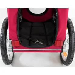 TRIXIE Fahrrad-Anhänger, schwarz/rot | S: 53 x 60 x 60/117 cm