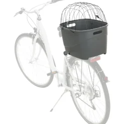 TRIXIE Fahrradkorb für Gepäckträger, Kunststoff/Metall, grau | 36 x 47 x 46 cm