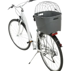 TRIXIE Fahrradkorb für Gepäckträger, Kunststoff/Metall, grau | 36 x 47 x 46 cm