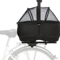 TRIXIE Fahrradkorb Long für Gepäckträger, EVA, schwarz | 29 x 49 x 60 cm