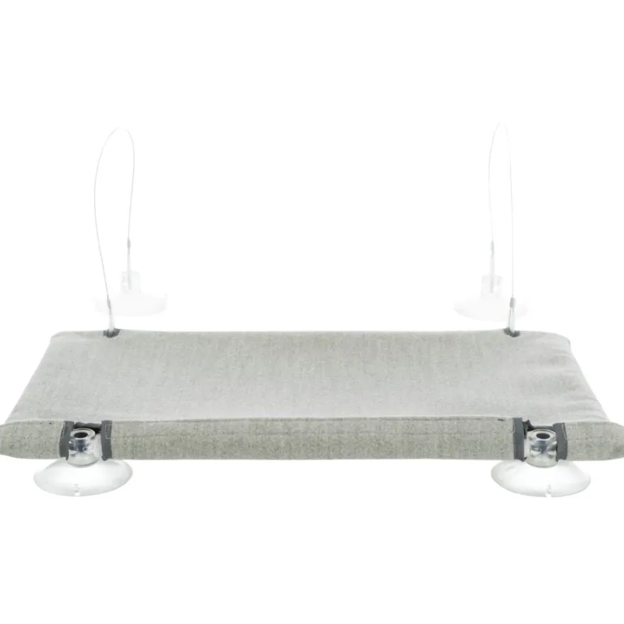TRIXIE Fenster-Liegeplatz, Velours, grau | 50 x 30 cm