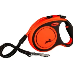 TRIXIE flexi XTREME, Gurt, schwarz/orange, 5m | M