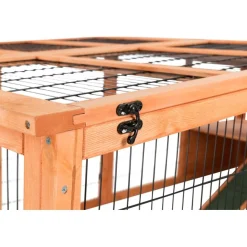 TRIXIE Freilaufgehege XL mit Abdeckung, braun | 233 × 79 × 116 cm