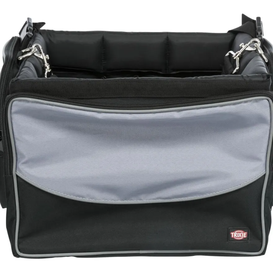 TRIXIE Front-Box für Fahrräder, schwarz/grau | 41 x 26 x 26 cm