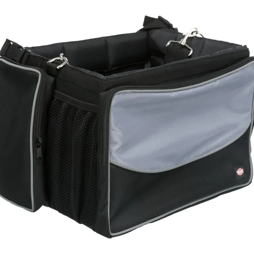 TRIXIE Front-Box für Fahrräder, schwarz/grau | 41 x 26 x 26 cm