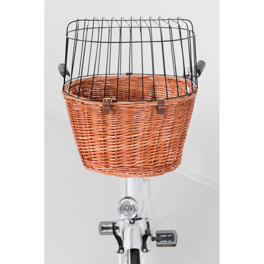 TRIXIE Front-Fahrradkorb, natur | 44 x 48 x 33 cm
