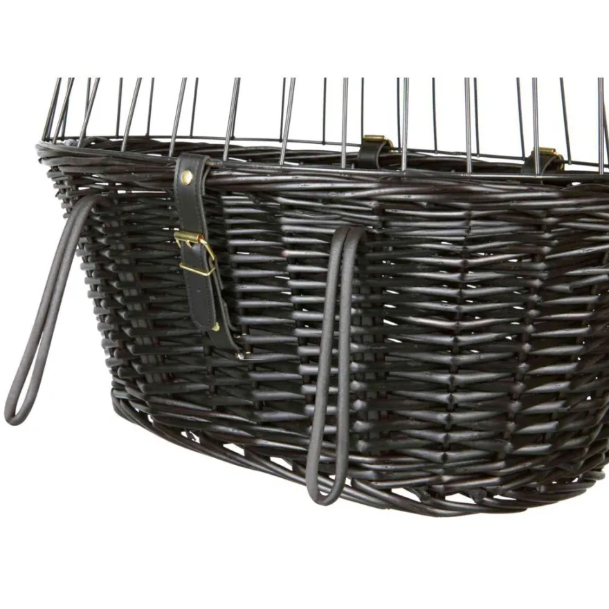 TRIXIE Front-Fahrradkorb, schwarz | 50 x 41 x 35 cm
